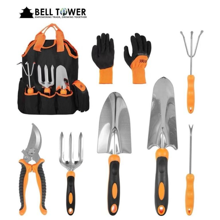 Cg9 01 garden tools for home use, vegetable growing and gardening supplies, soil loosening nine piece set