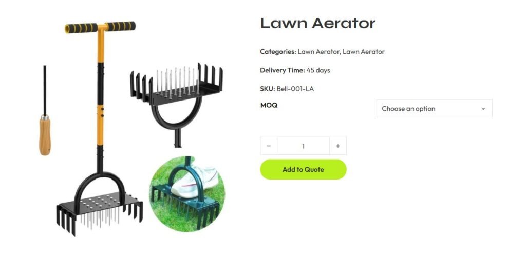 Manual lawn aerator on belltowercn