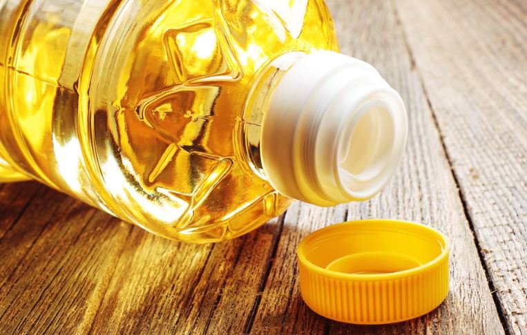 Vegetable oil in a plastic bottle