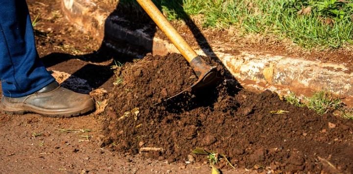 A long handled hoes