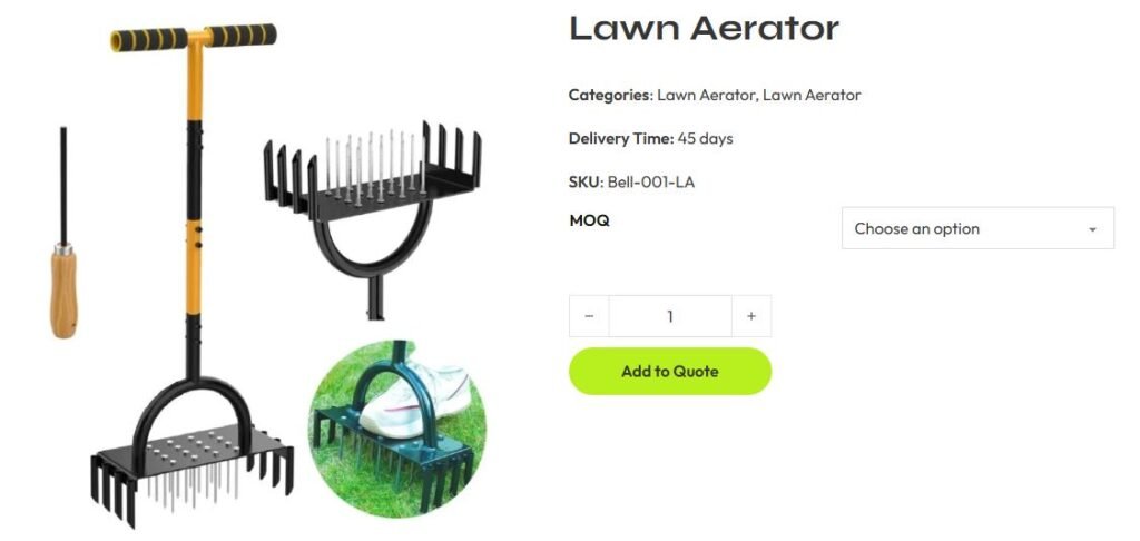 Lawn aerator on bell tower