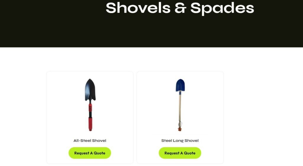 Shovels and spades on belltowercn