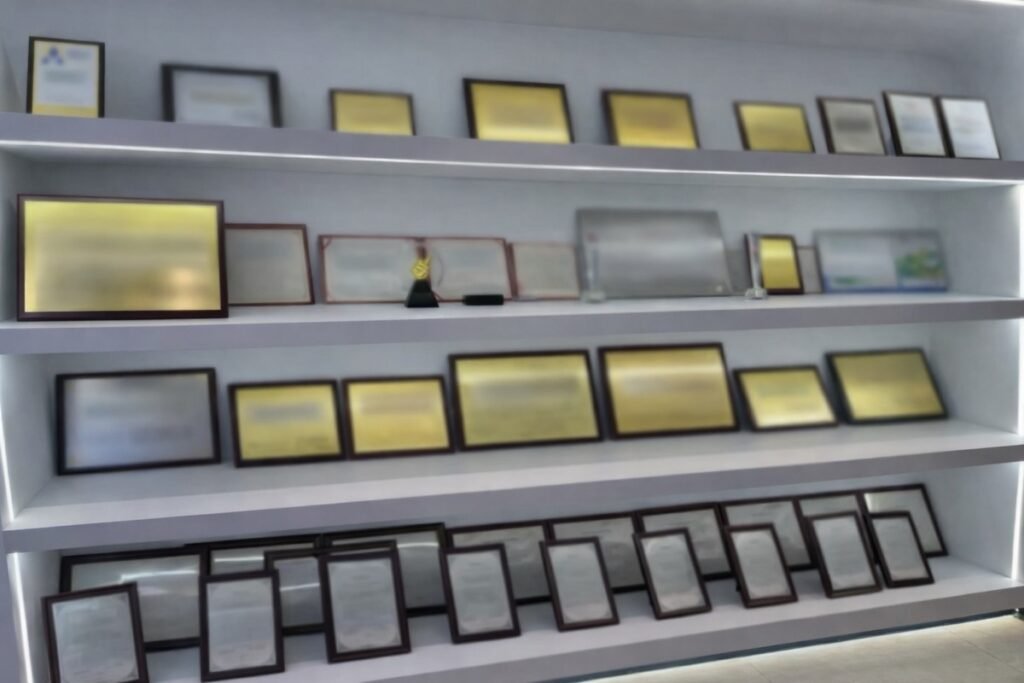 Certificates factory gardening tools