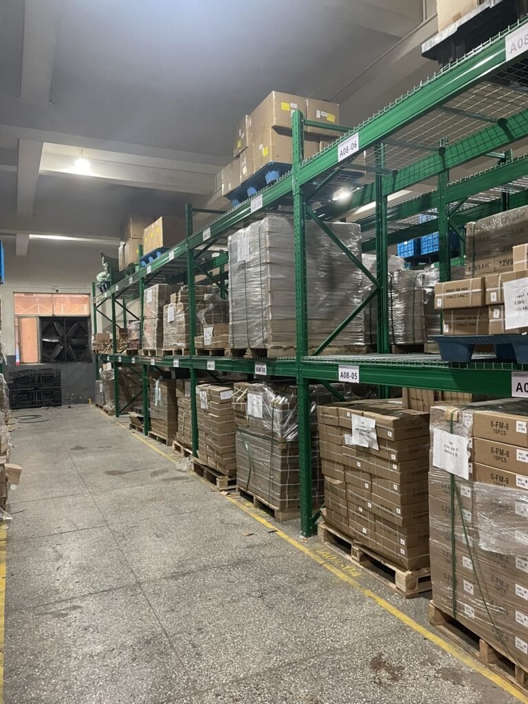 Warehouse products packing boxes