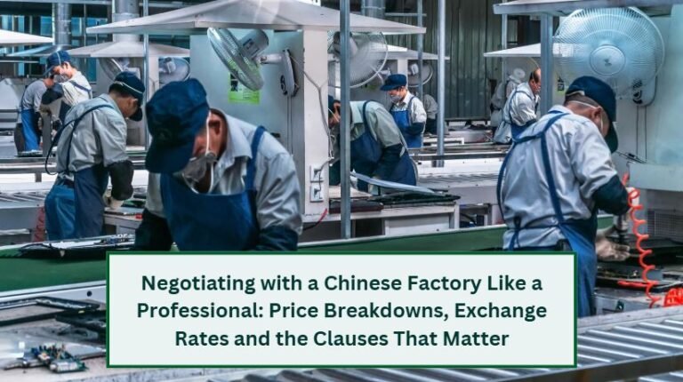 Negotiating with a chinese factory