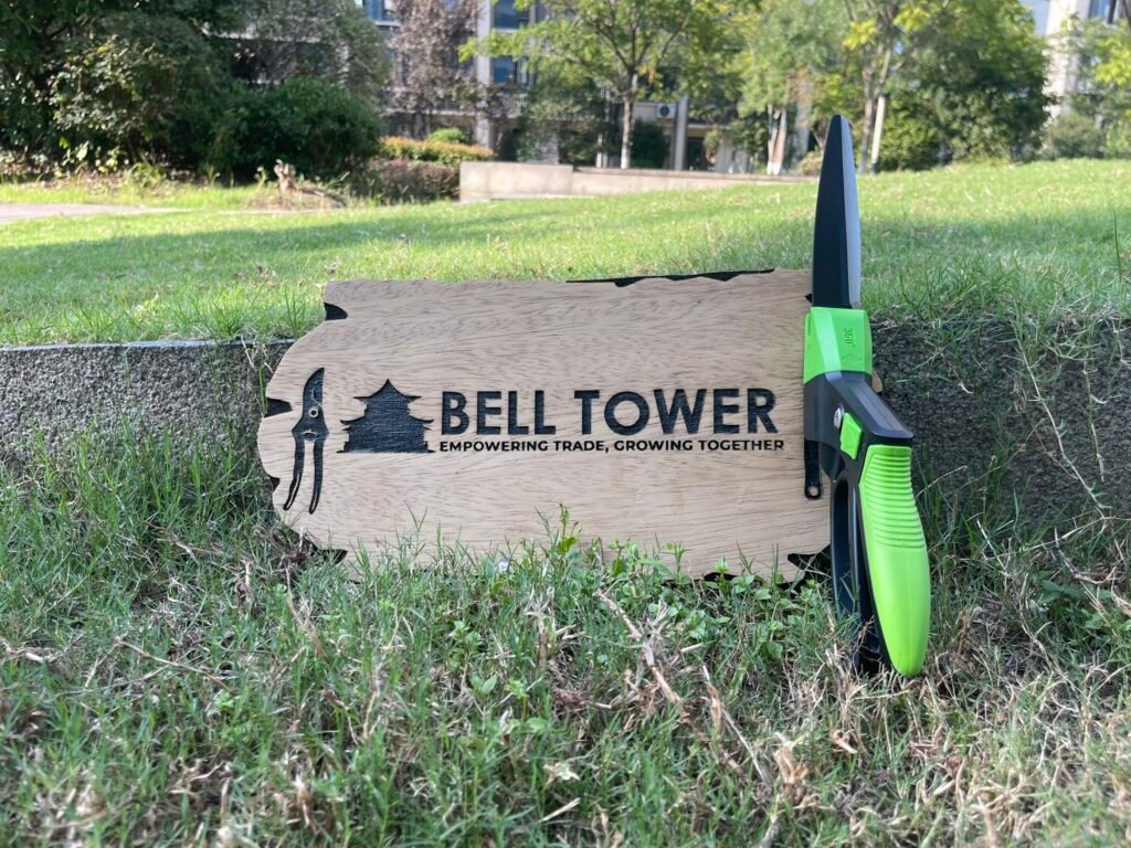 Gardening tool plaed on grass