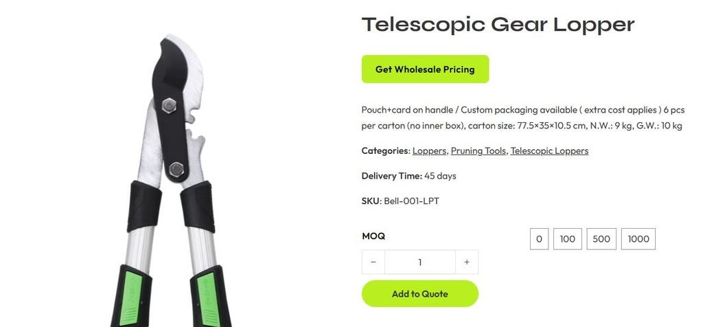 Telescopic gear lopper